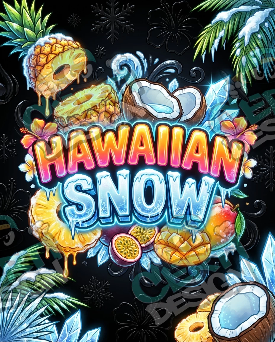 Hawaiian Snow Pre-Made 3.5g Mylar Bags