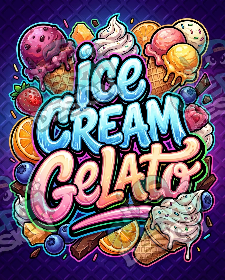 Ice Cream Gelato Pre-Made 3.5g Mylar Bags