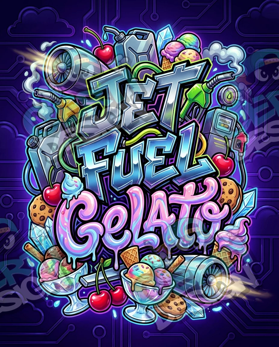 Jet Fuel Gelato Pre-Made 3.5g Mylar Bags