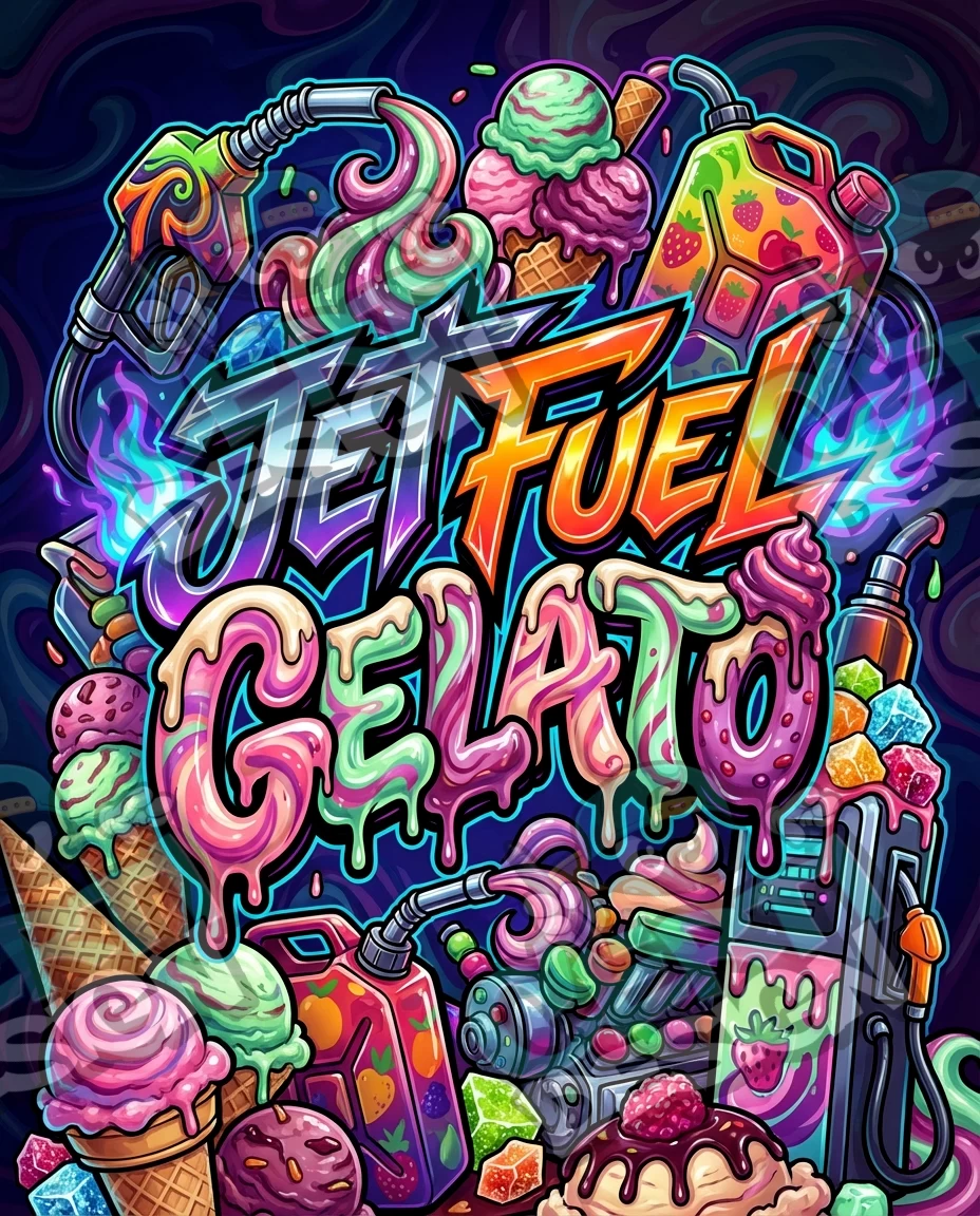 Jet Fuel Gelato Pre-Made 3.5g Mylar Bags
