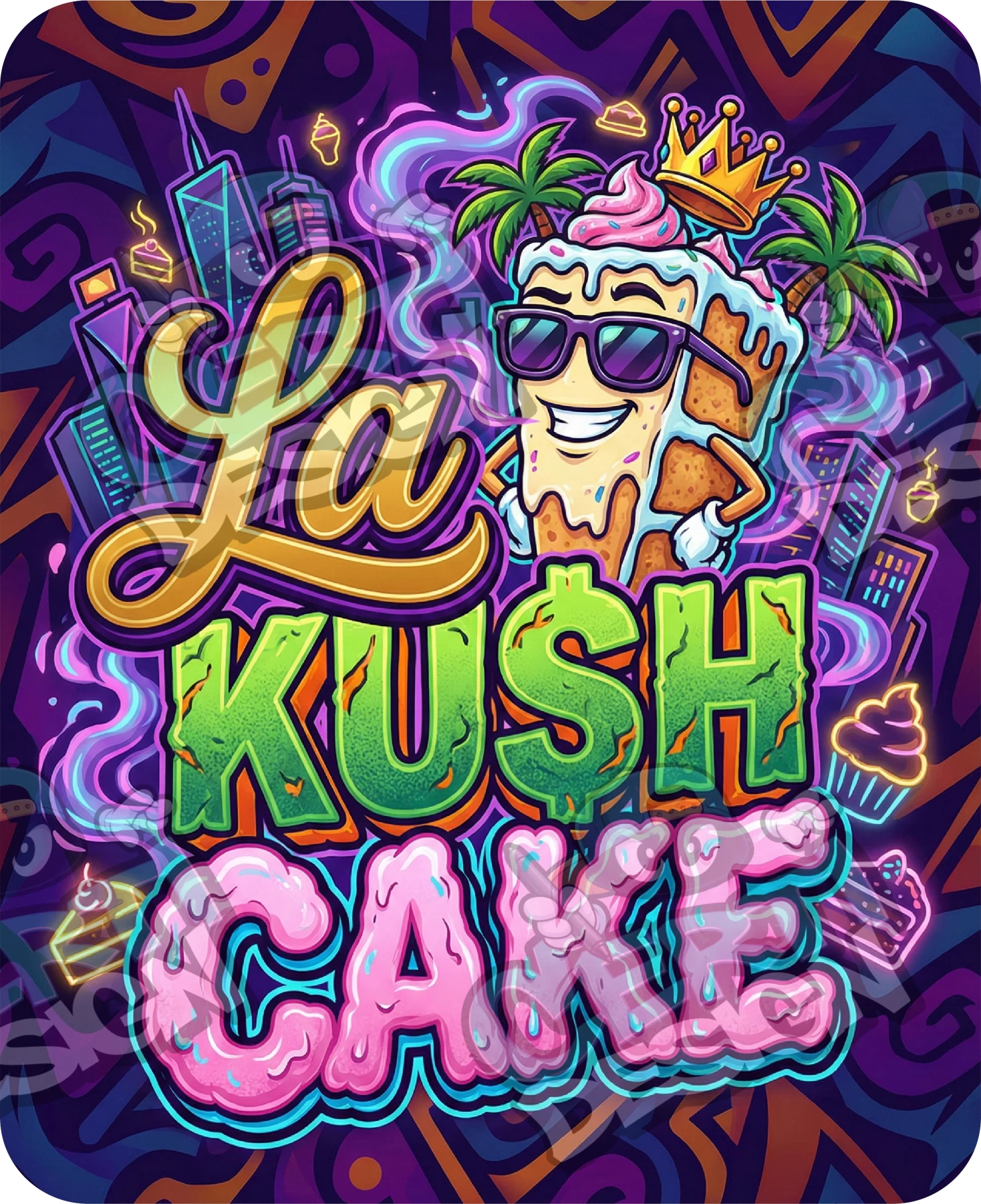 LA Kush Cake Pre-Made 3.5g Mylar Bags
