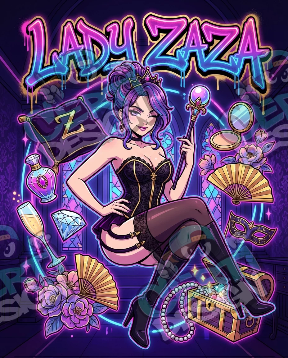 Lady Zaza Pre-Made 3.5g Mylar Bags