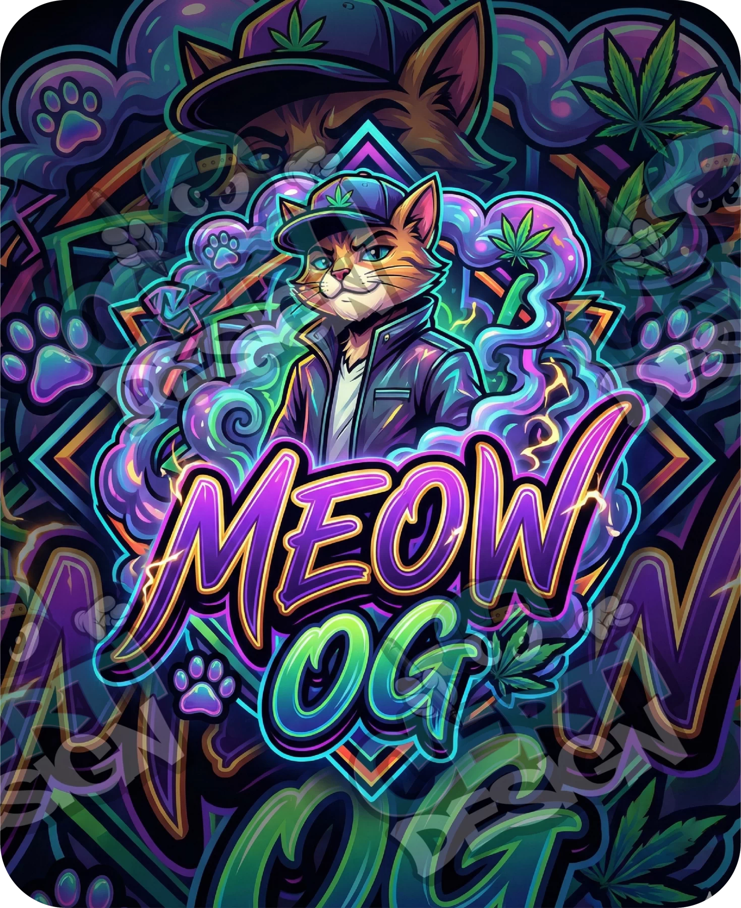 Meow OG Pre-Made 3.5g Mylar Bags