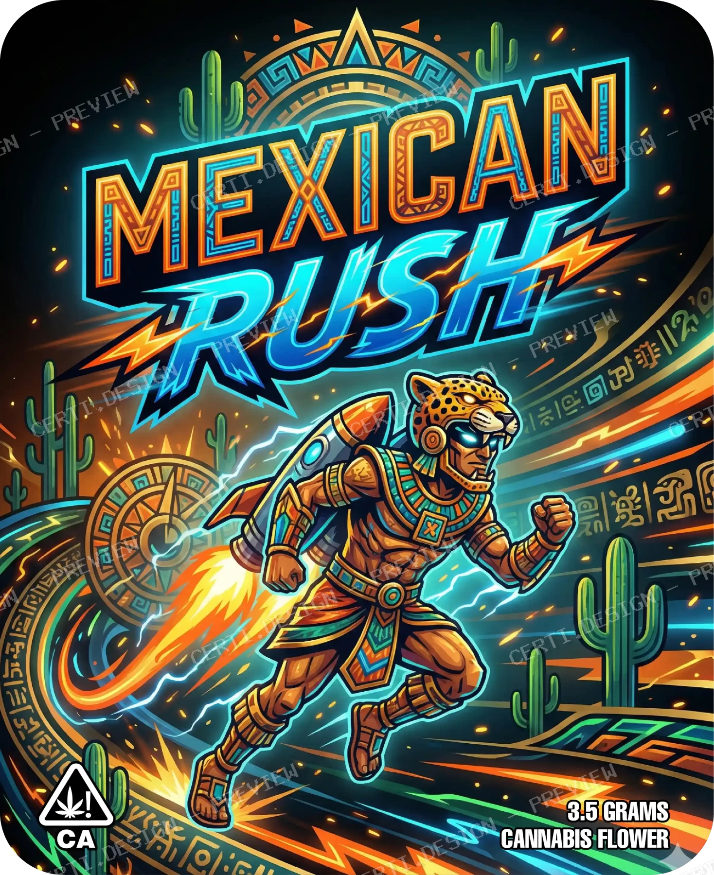 Mexican Rush Pre-Made 3.5g Mylar Bags