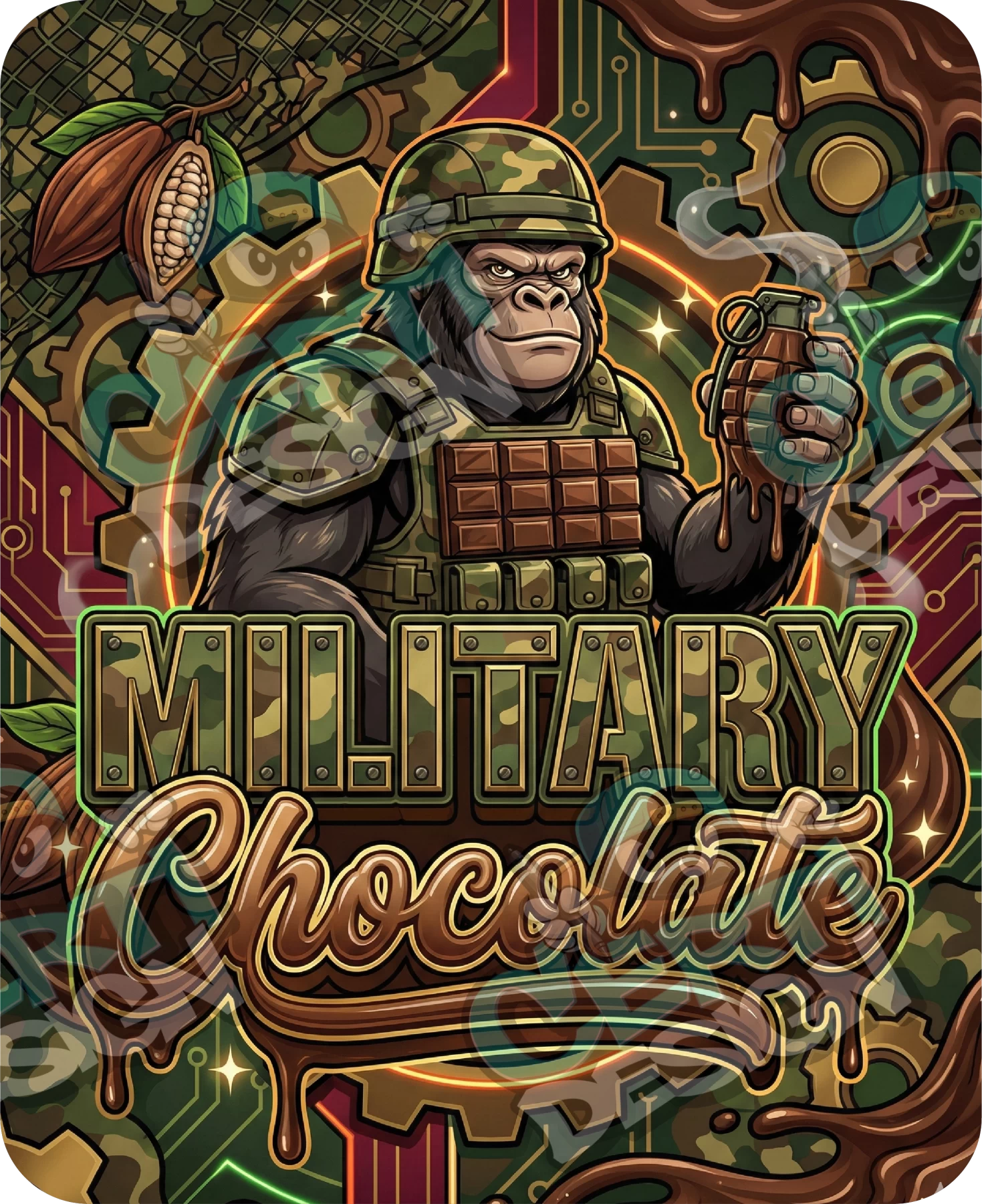Military Chocolate Pre-Made 3.5g Mylar Bags