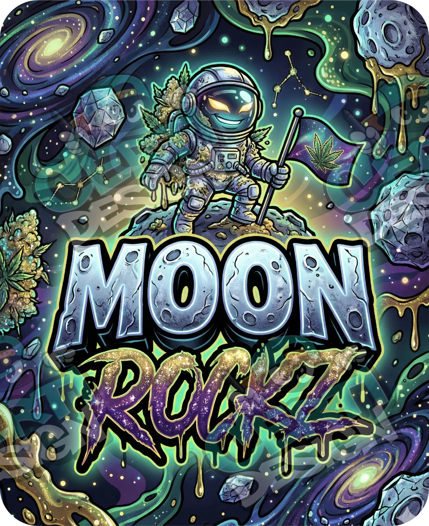 Moon Rockz Pre-Made 3.5g Mylar Bags