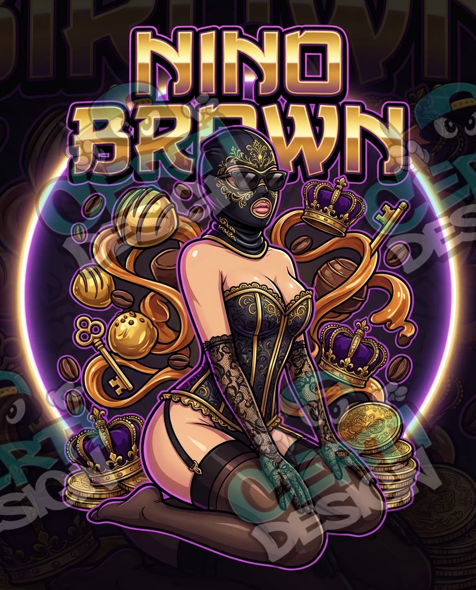 Nino Brown Pre-Made 3.5g Mylar Bags