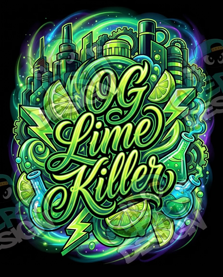 OG Lime Killer Pre-Made 3.5g Mylar Bags
