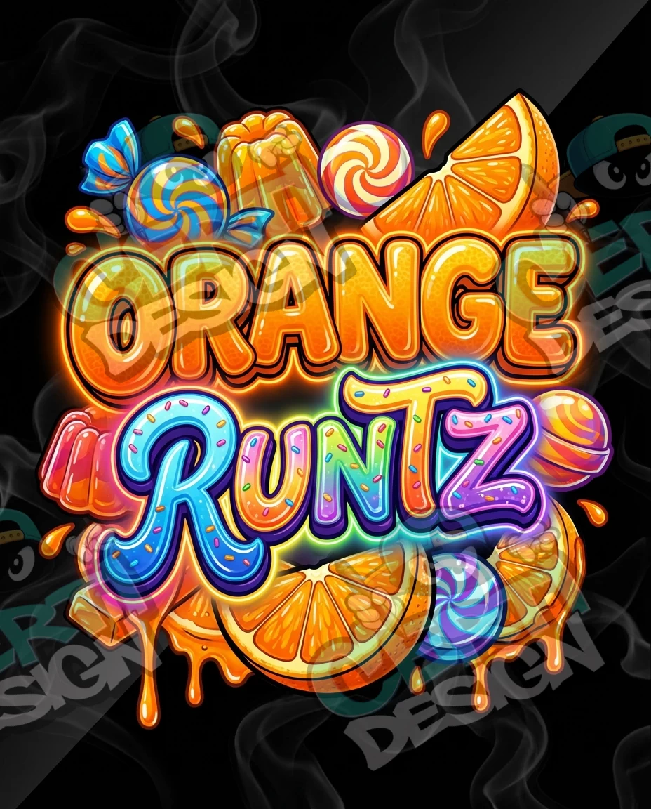 Orange Runtz Pre-Made 3.5g Mylar Bags
