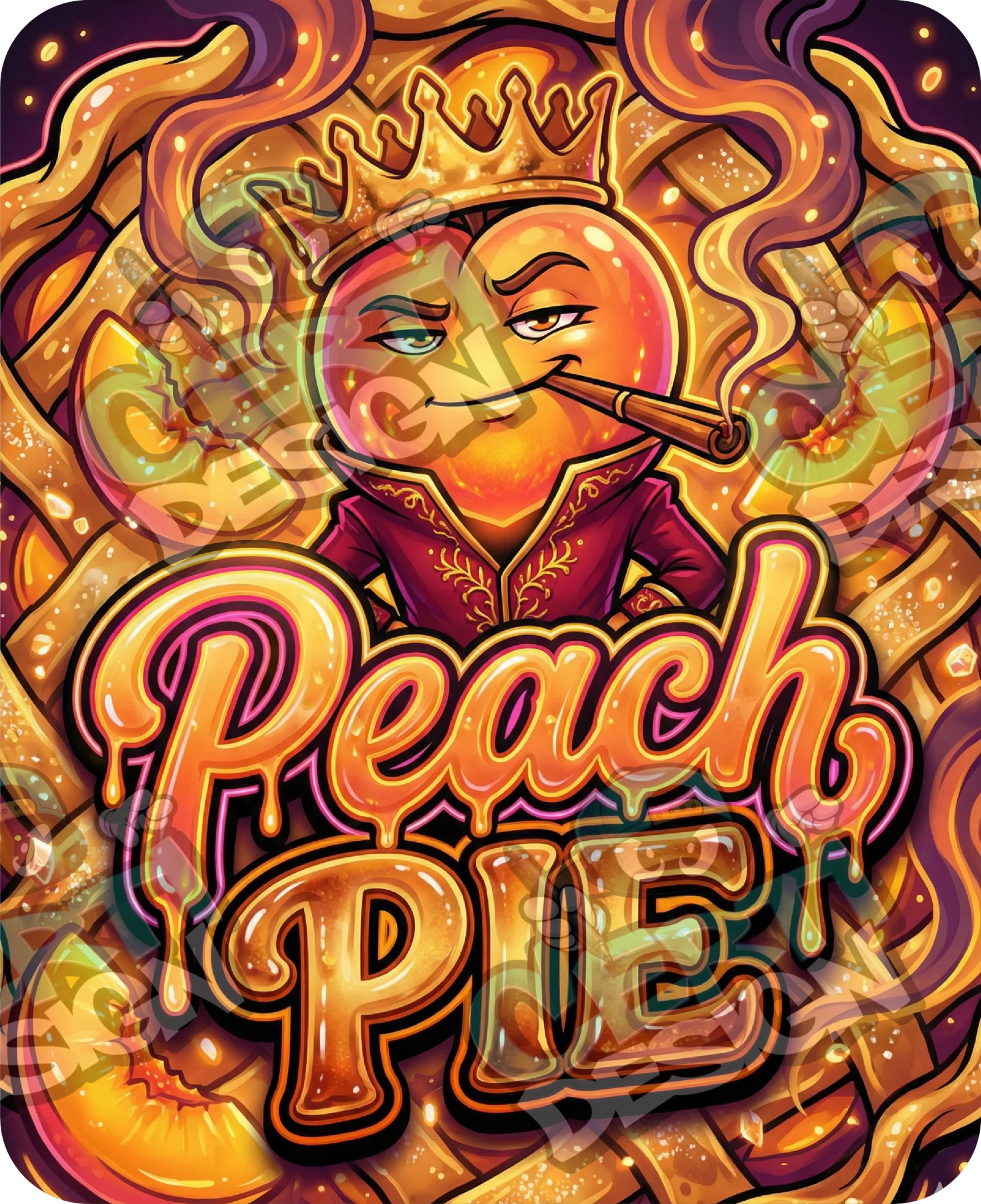 Peach Pie Pre-Made 3.5g Mylar Bags