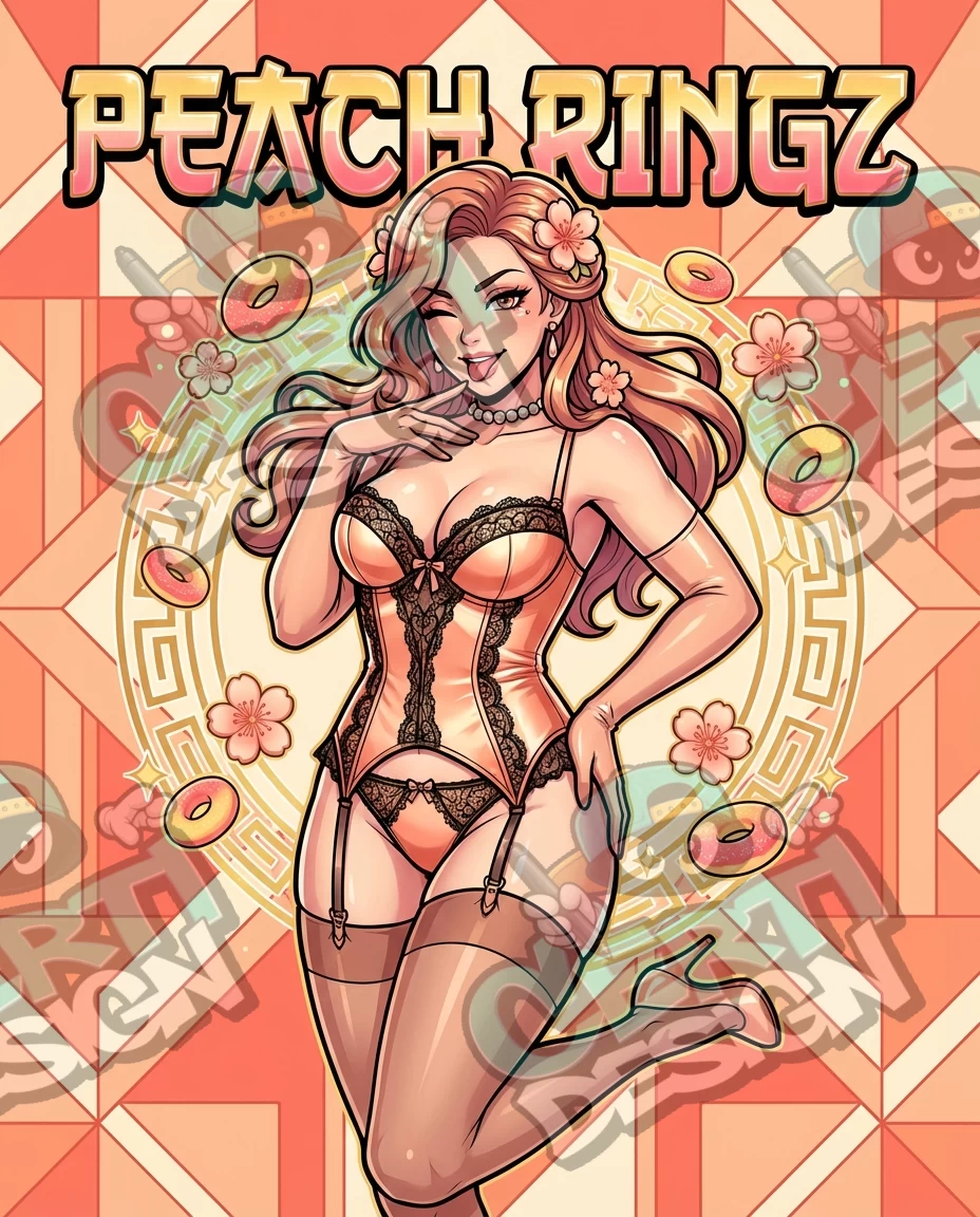 Peach Ringz Pre-Made 3.5g Mylar Bags