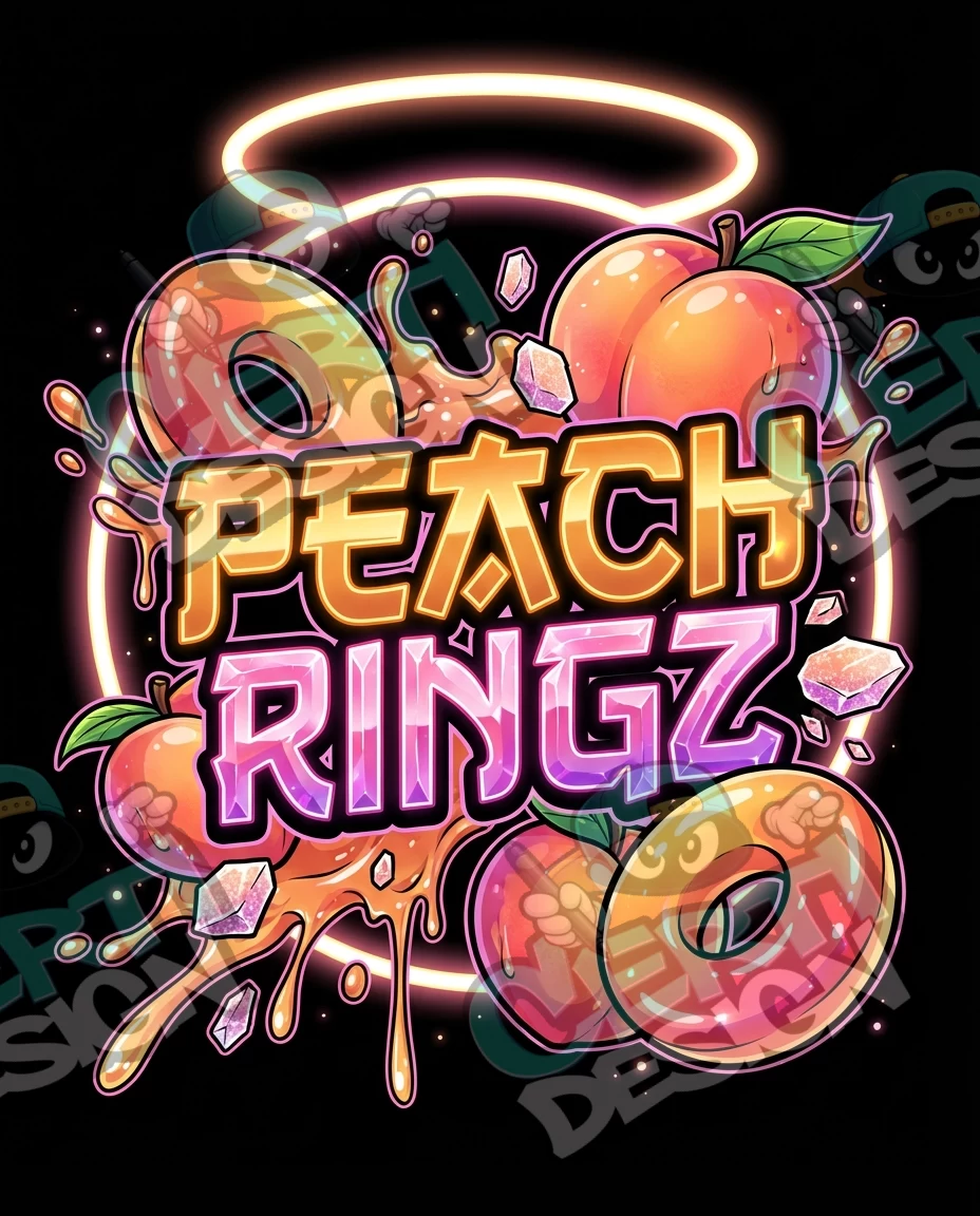 Peach Ringz 11 Pre-Made 3.5g Mylar Bags