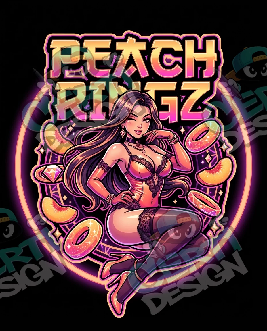 Peach Ringz 12 Pre-Made 3.5g Mylar Bags