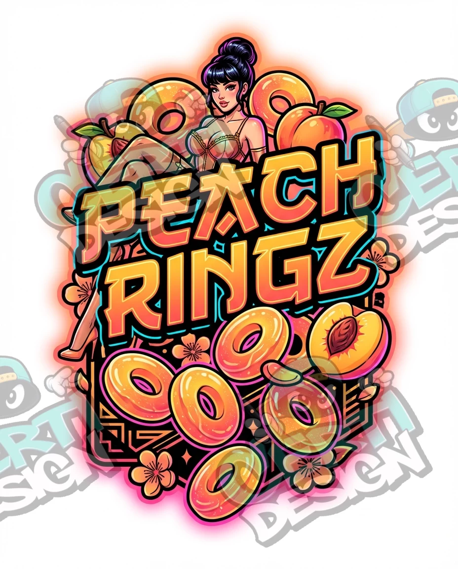Peach Ringz 13 Pre-Made 3.5g Mylar Bags