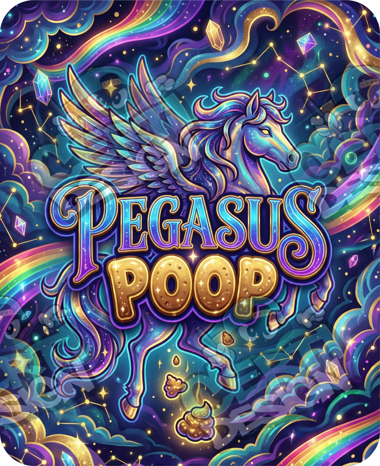 Pegasus Poop Pre-Made 3.5g Mylar Bags