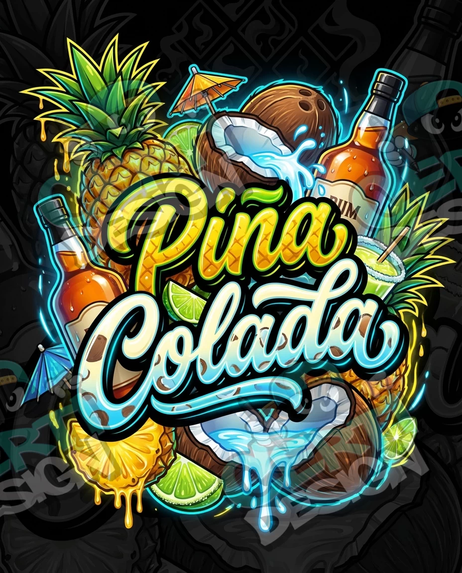 Pina Colada Pre-Made 3.5g Mylar Bags