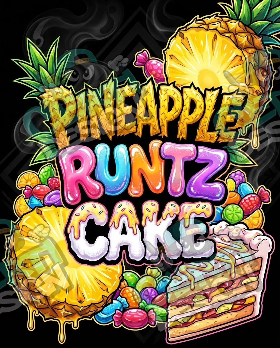 Pineapple Runtz Cake Pre-Made 3.5g Mylar Bags