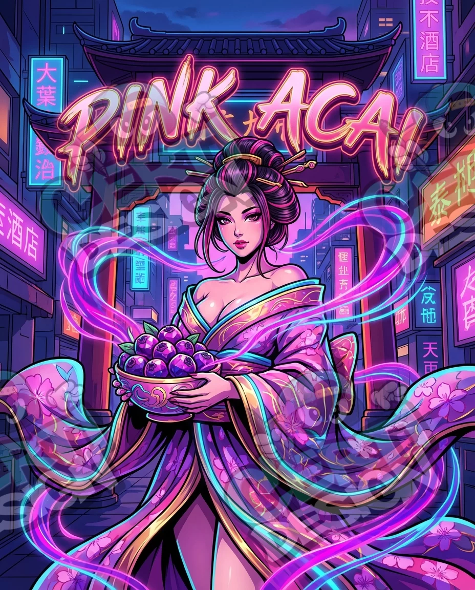 Pink Acai Pre-Made 3.5g Mylar Bags