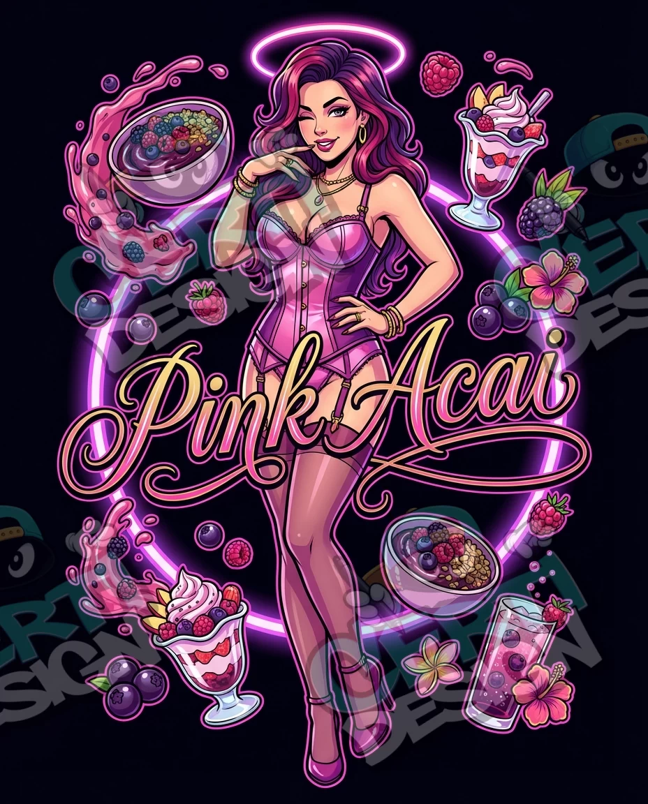 Pink Acai Pre-Made 3.5g Mylar Bags