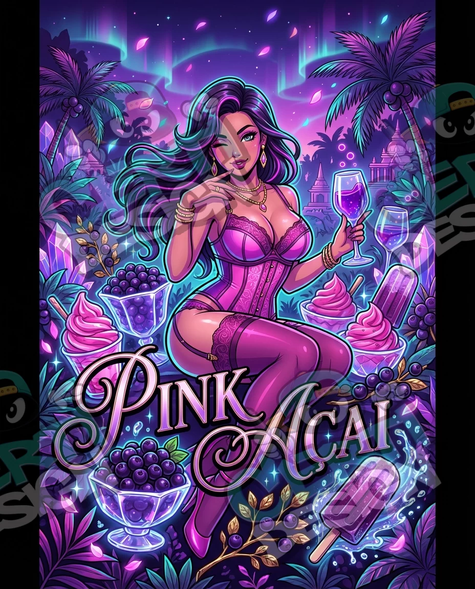Pink Acai Pre-Made 3.5g Mylar Bags