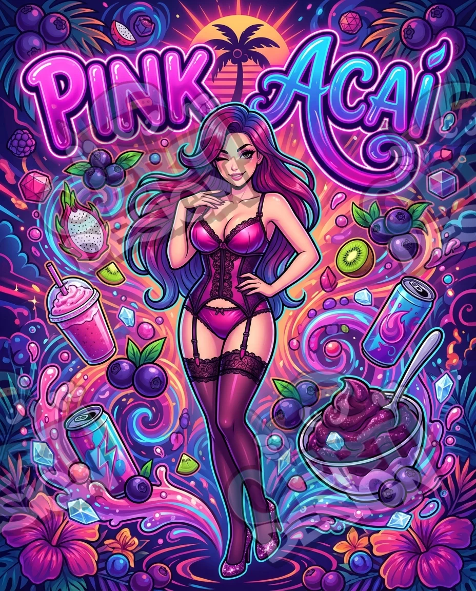 Pink Acai 10 Pre-Made 3.5g Mylar Bags