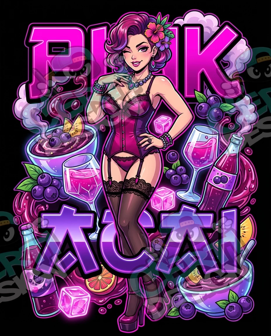 Pink Acai 12 Pre-Made 3.5g Mylar Bags