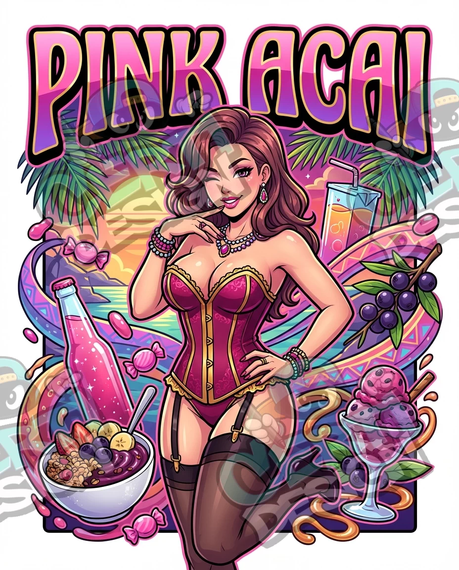 Pink Acai 13 Pre-Made 3.5g Mylar Bags