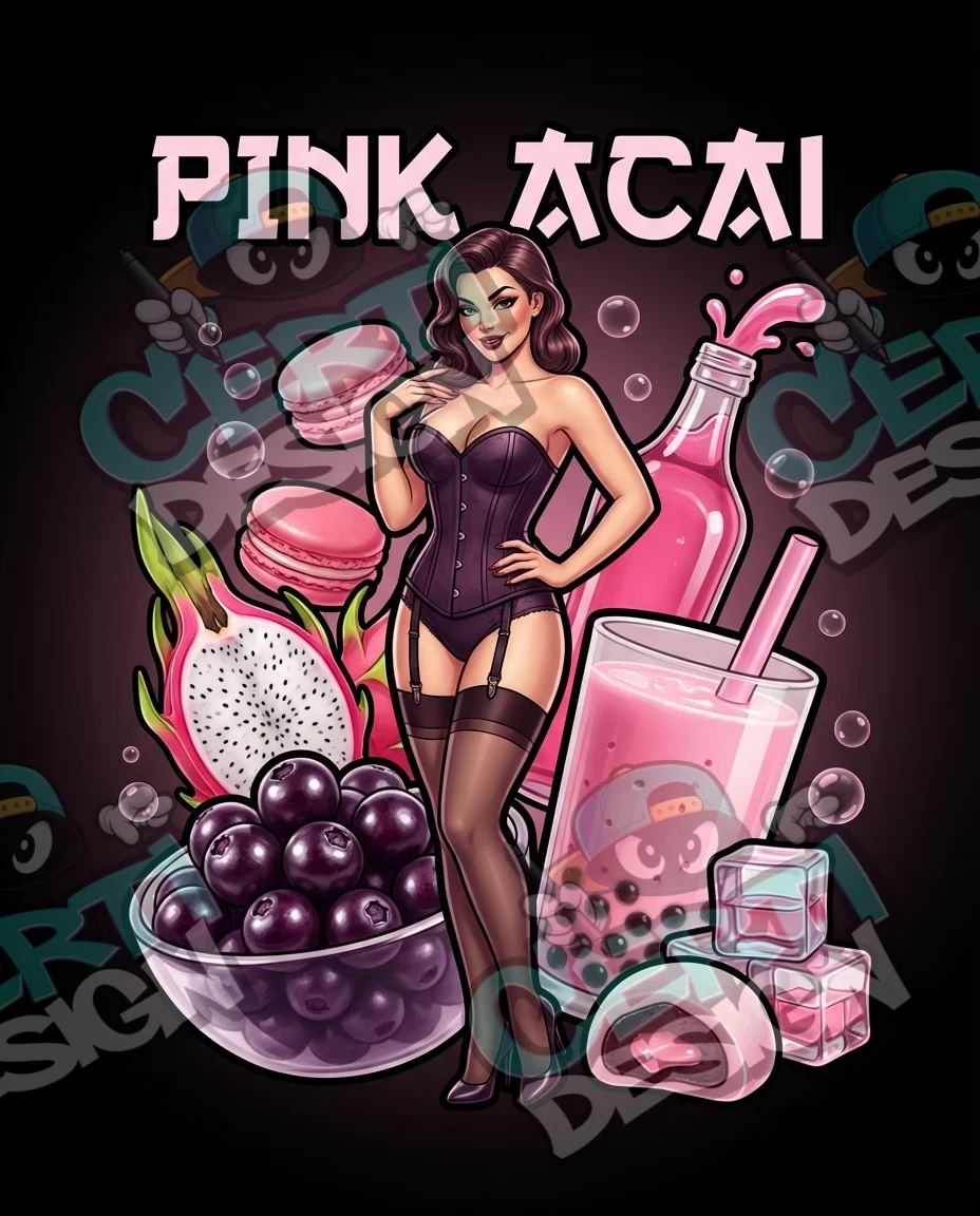 Pink Acai 15 Pre-Made 3.5g Mylar Bags