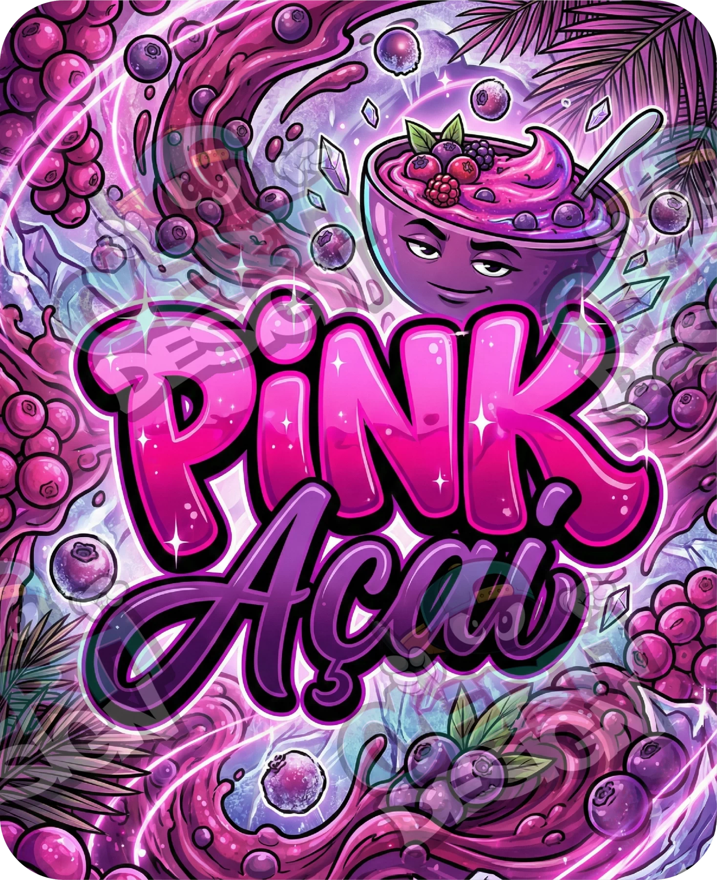 Pink Acai Pre-Made 3.5g Mylar Bags
