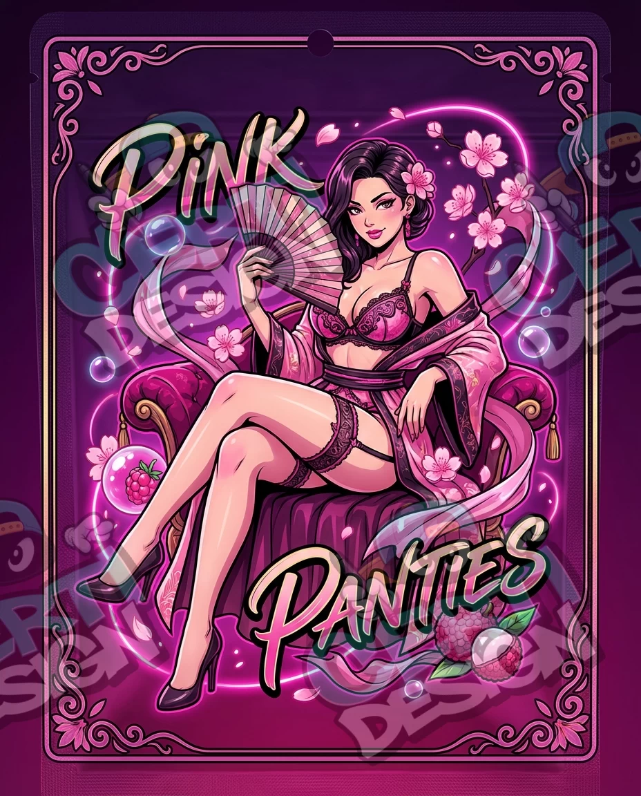 Pink Panties Pre-Made 3.5g Mylar Bags