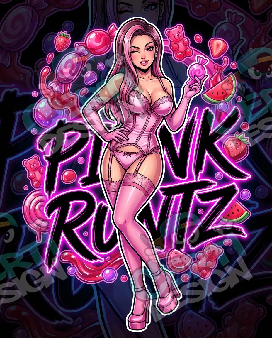 Pink Runtz Pre-Made 3.5g Mylar Bags