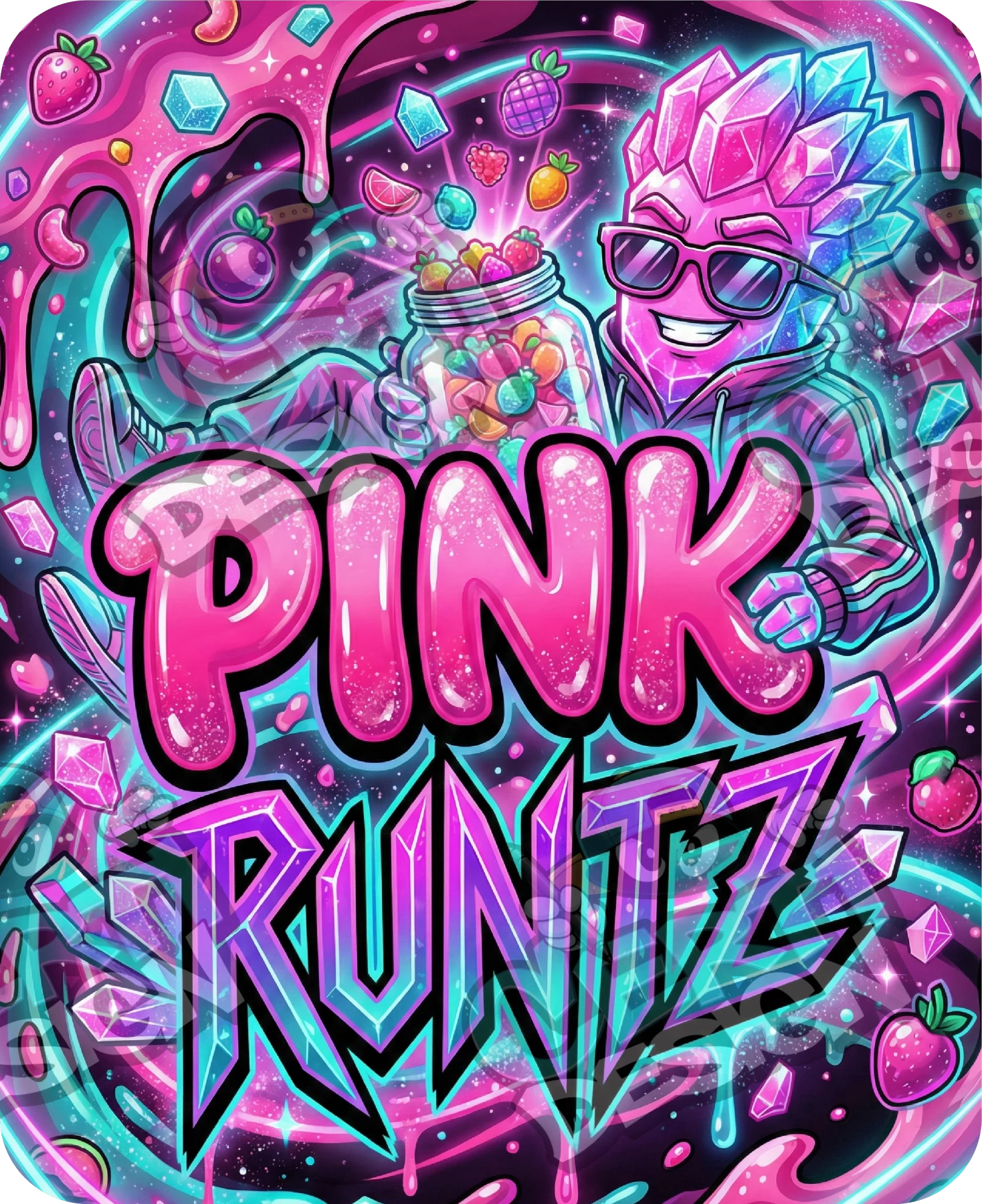 Pink Runtz 3 Pre-Made 3.5g Mylar Bags