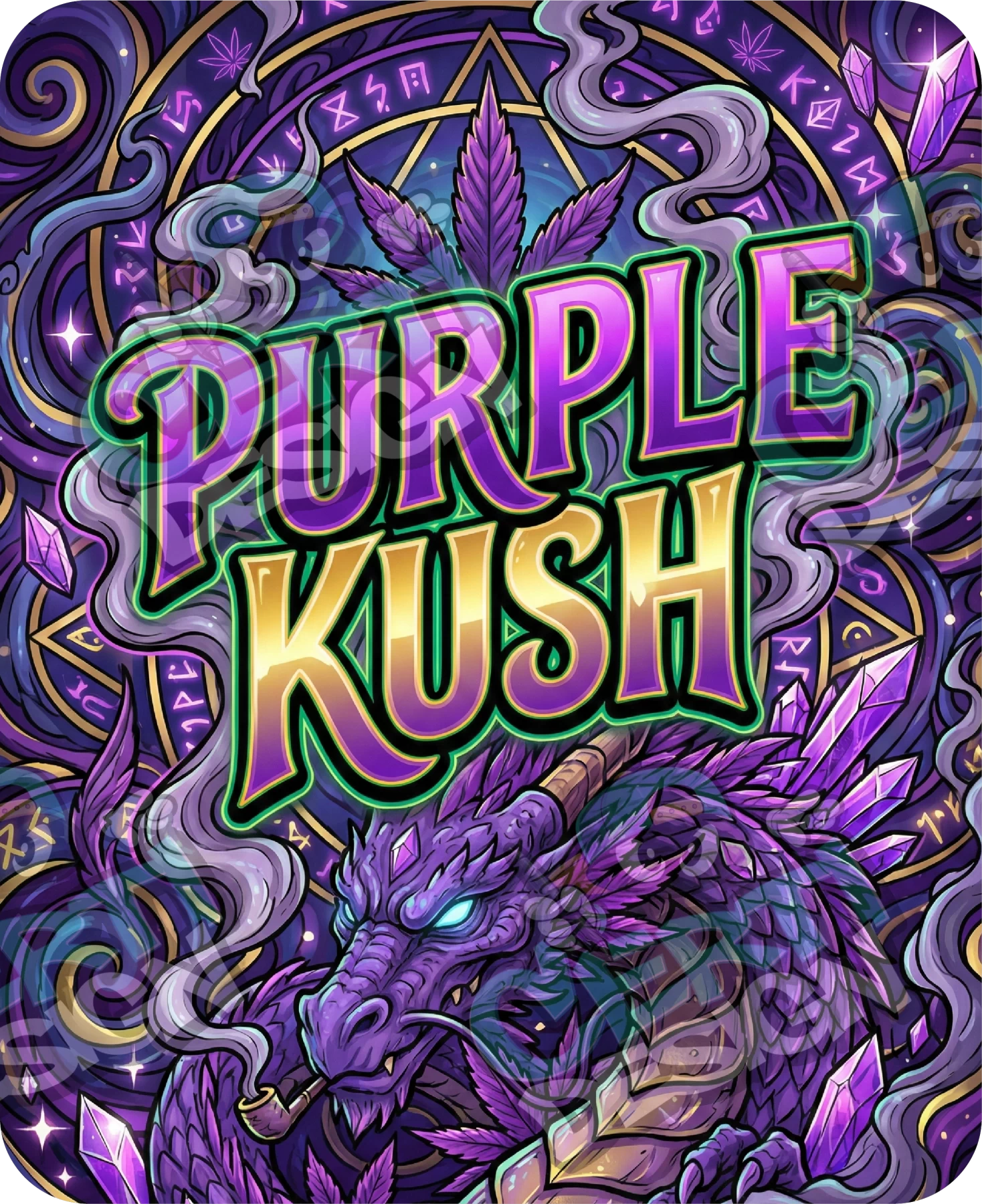 Purple Kush Pre-Made 3.5g Mylar Bags