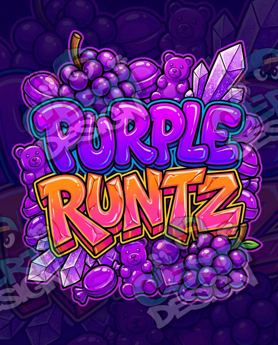 Purple Runtz Pre-Made 3.5g Mylar Bags