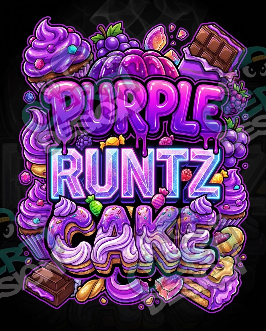 Purple Runtz Cake Pre-Made 3.5g Mylar Bags