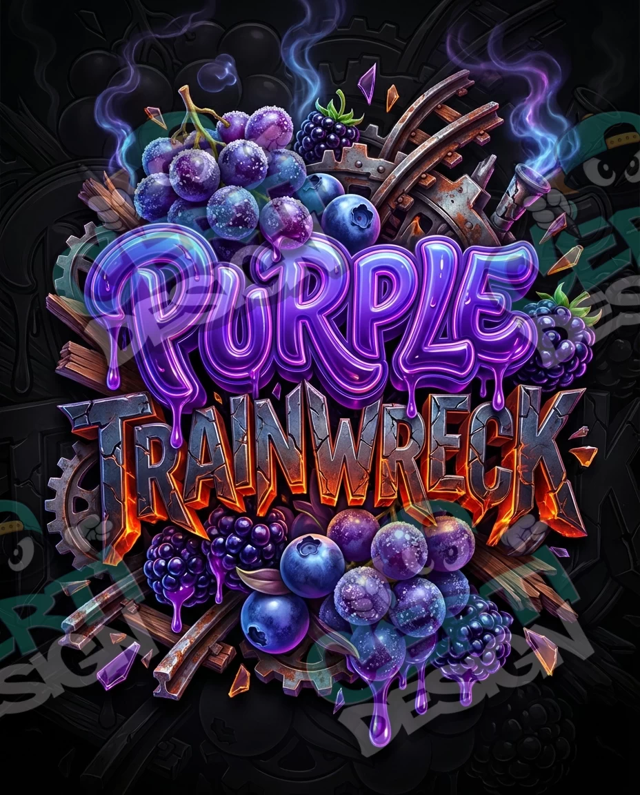 Purple Trainwreck Pre-Made 3.5g Mylar Bags