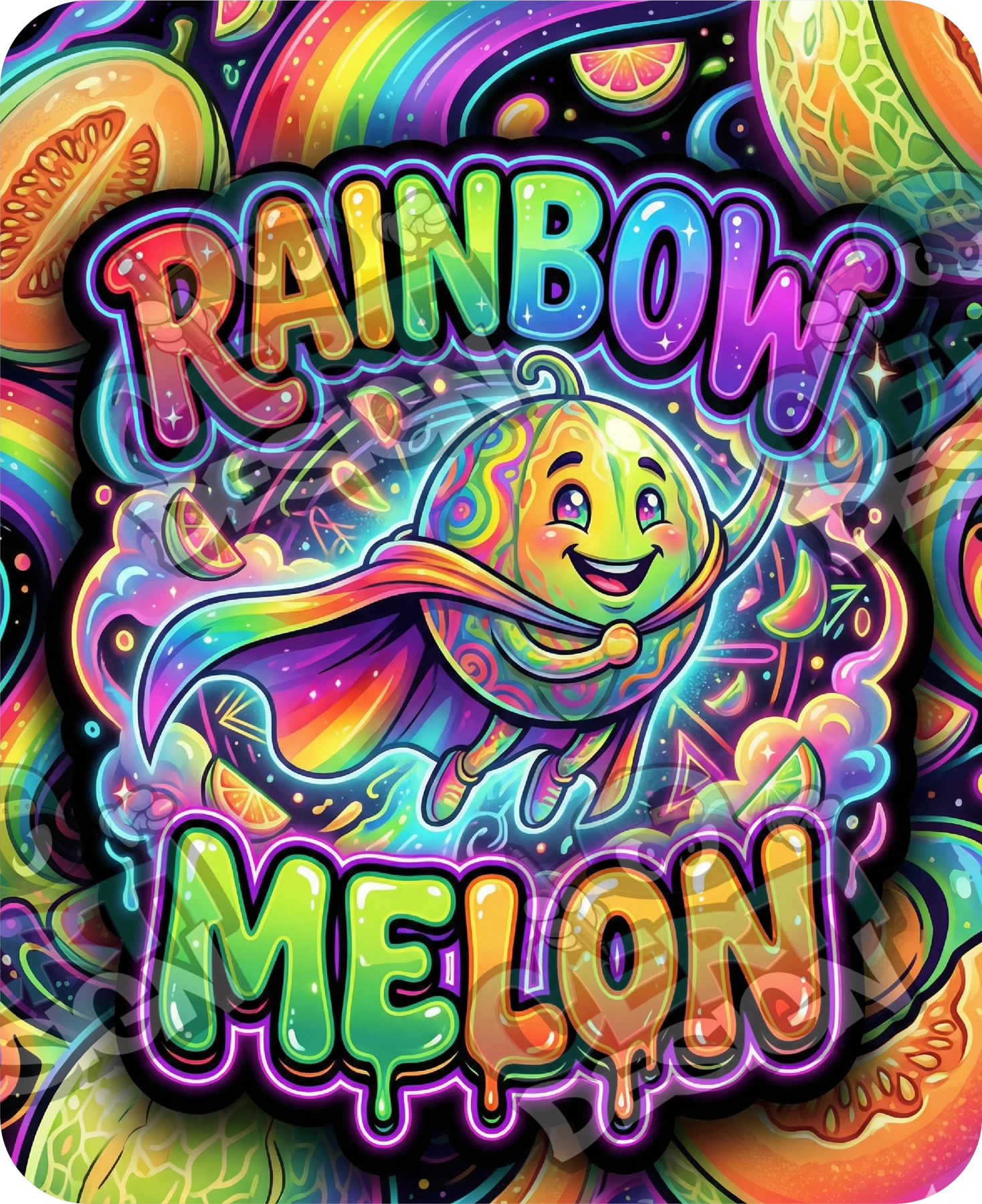 Rainbow Melon Pre-Made 3.5g Mylar Bags