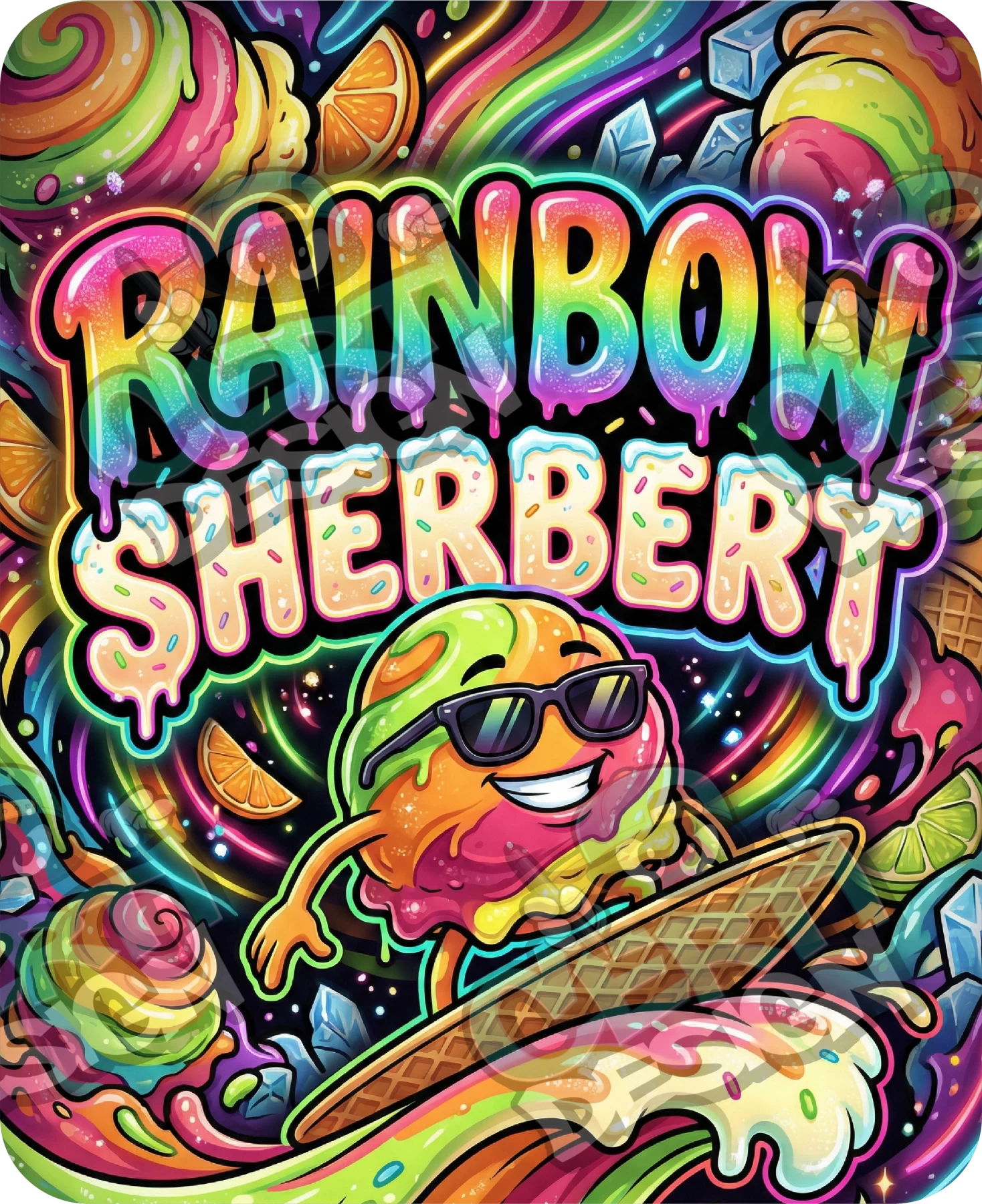Rainbow Sherbert Pre-Made 3.5g Mylar Bags
