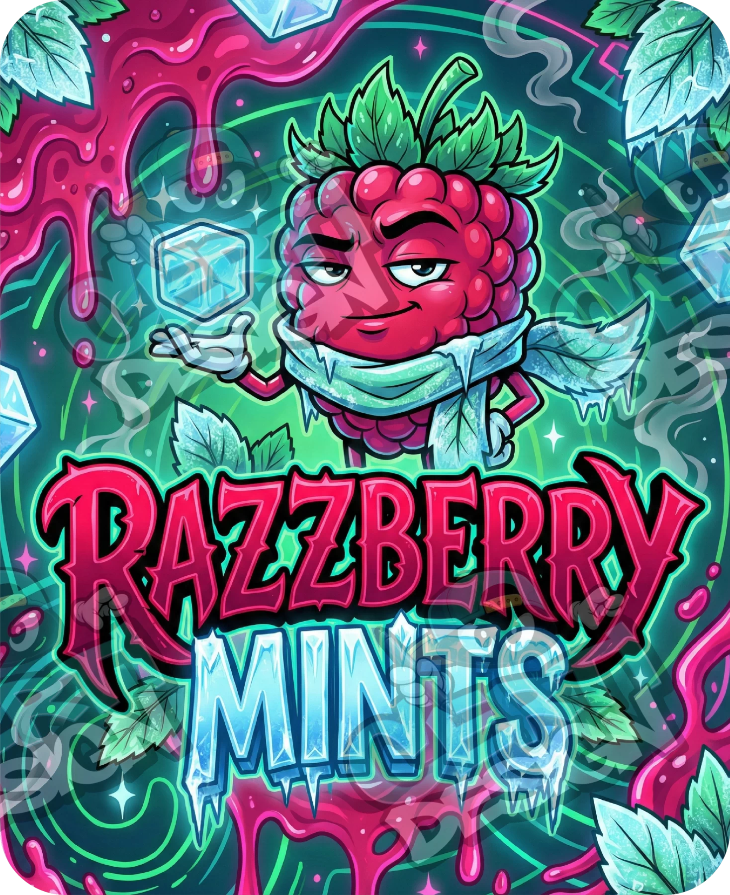 Razzberry Mints Pre-Made 3.5g Mylar Bags