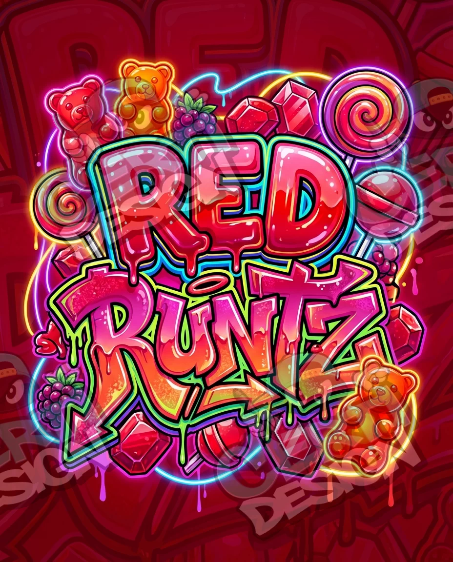 Red Runtz Pre-Made 3.5g Mylar Bags