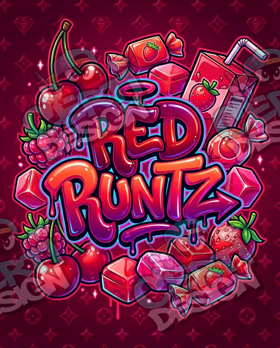 Red Runtz Pre-Made 3.5g Mylar Bags