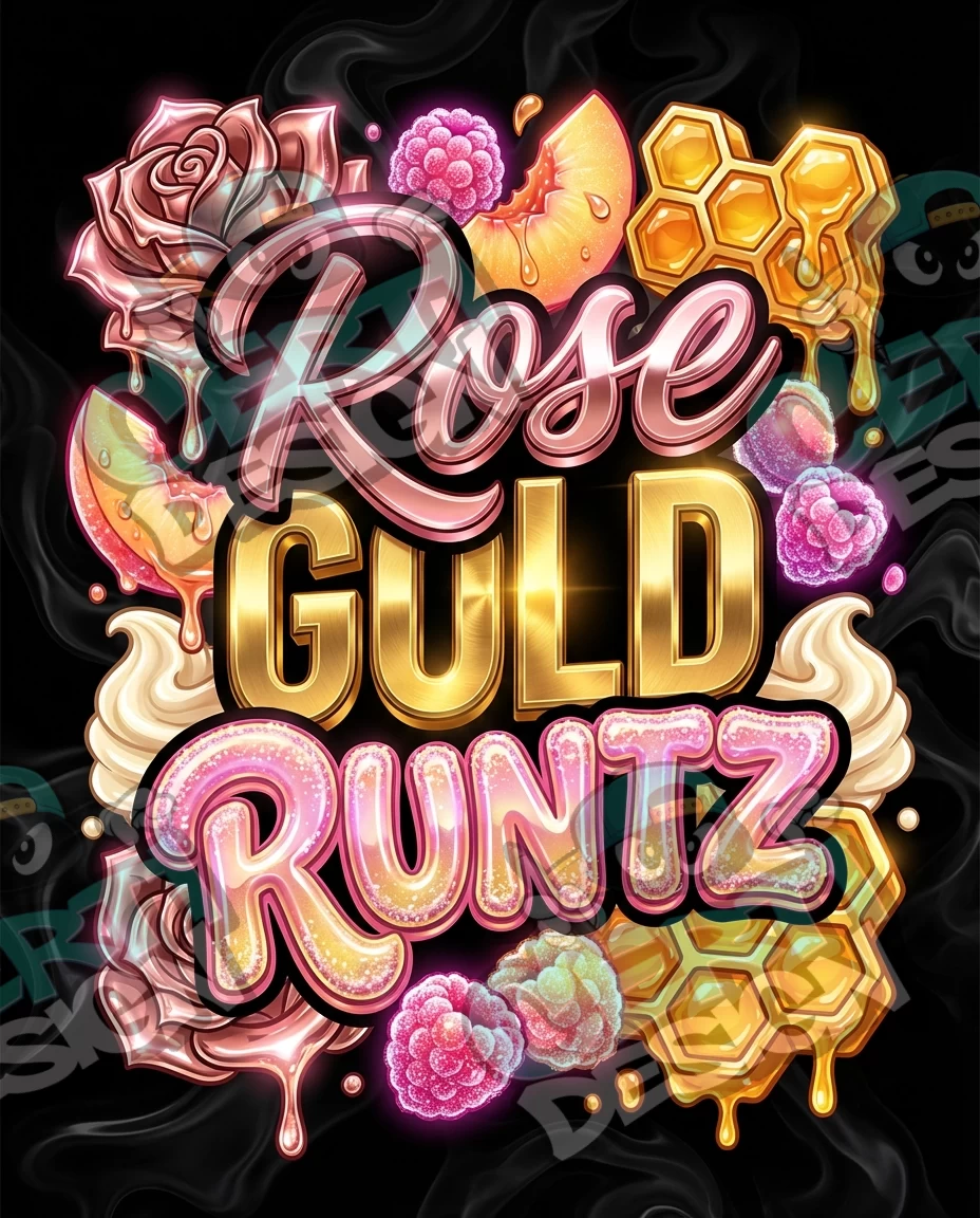 Rose Gold Runtz Pre-Made 3.5g Mylar Bags