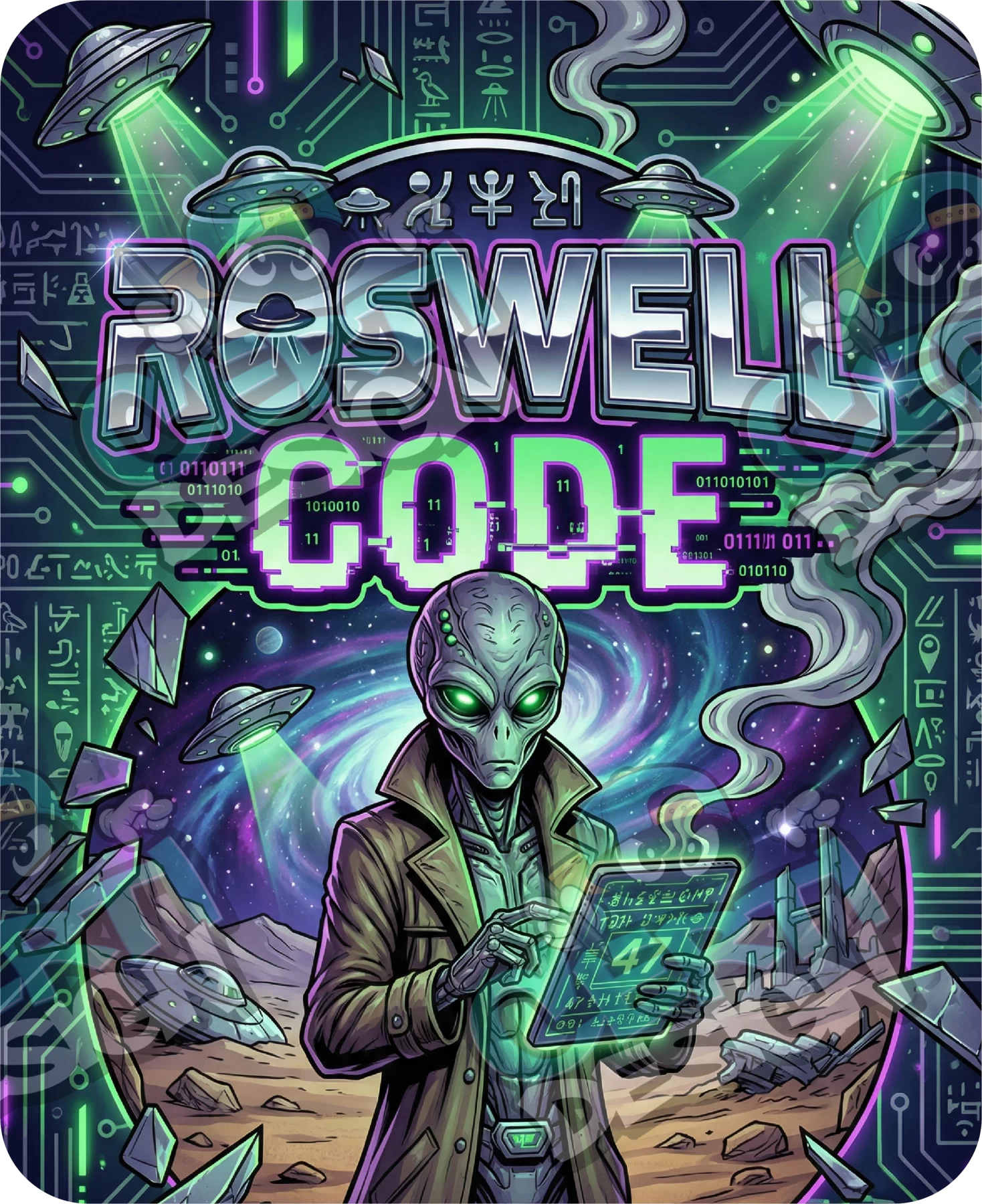 Roswell Code Pre-Made 3.5g Mylar Bags