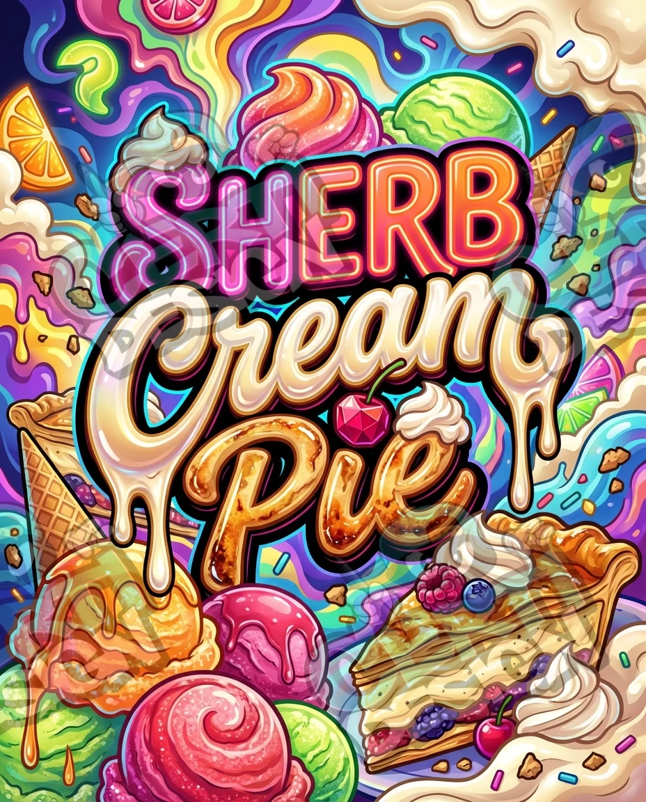 Sherb Cream Pie Pre-Made 3.5g Mylar Bags