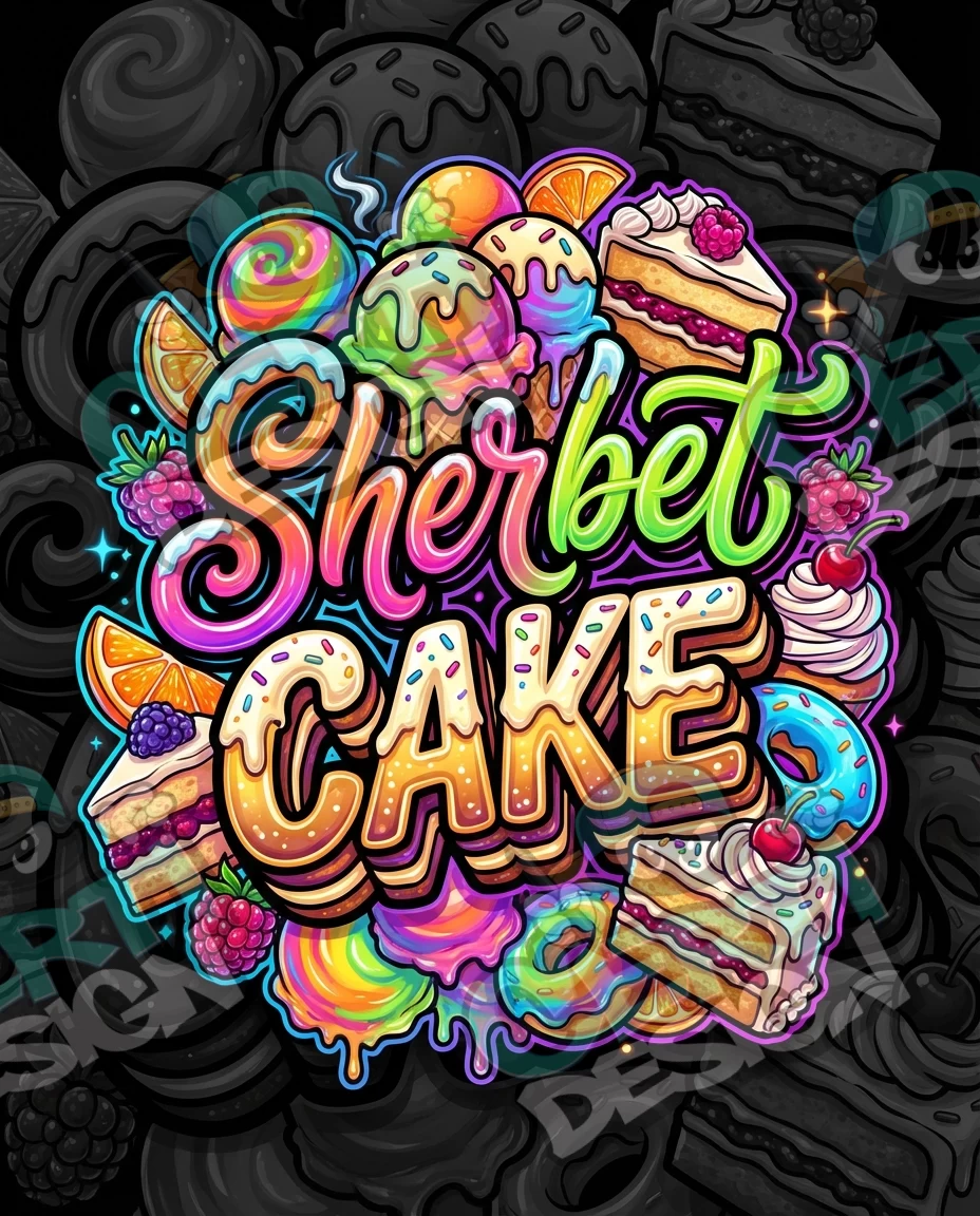 Sherbet Cake Pre-Made 3.5g Mylar Bags