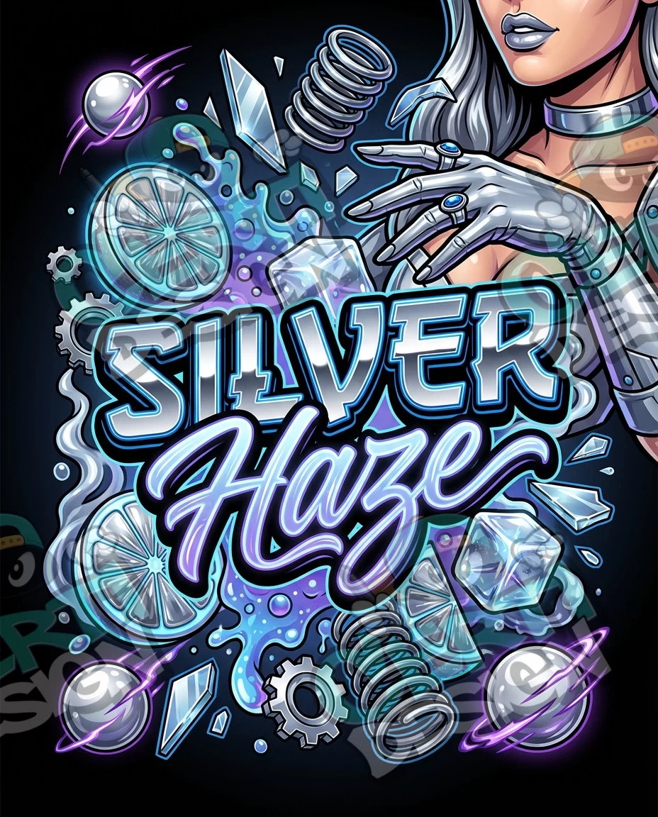 Silver Haze Pre-Made 3.5g Mylar Bags