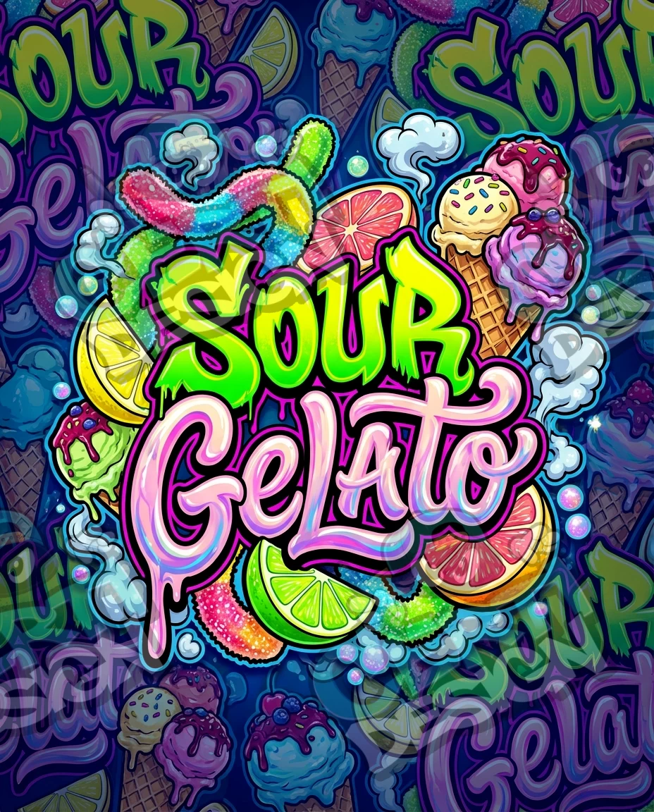Sour Gelato Pre-Made 3.5g Mylar Bags