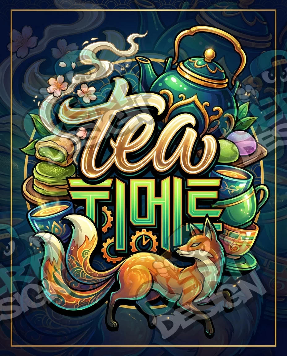 Tea Time Pre-Made 3.5g Mylar Bags