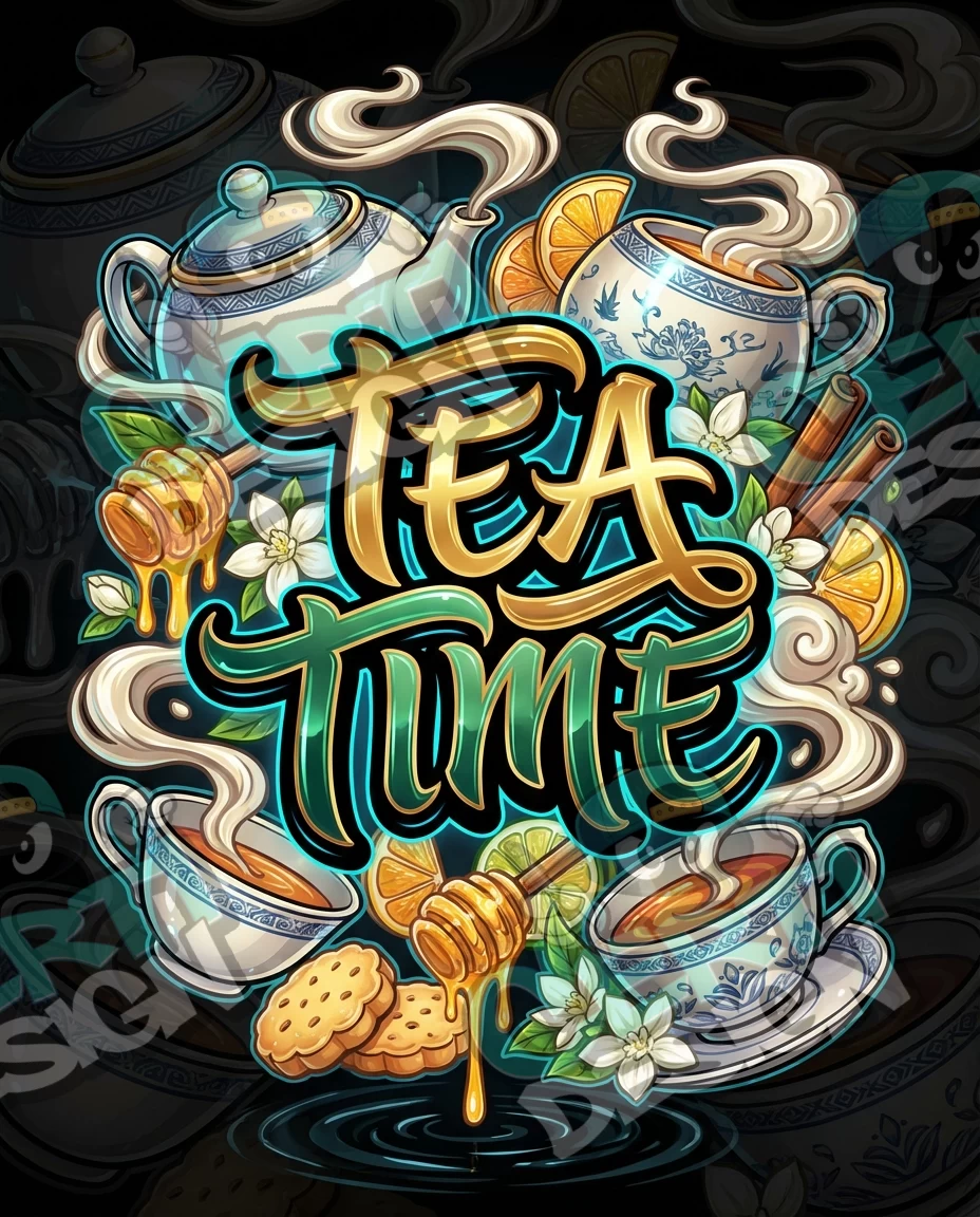 Tea Time Pre-Made 3.5g Mylar Bags