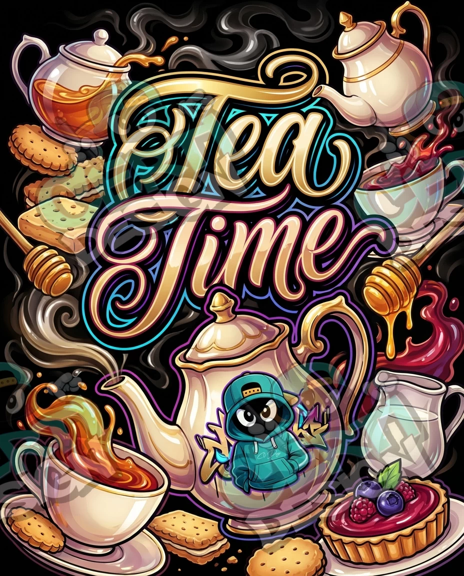 Tea Time Pre-Made 3.5g Mylar Bags